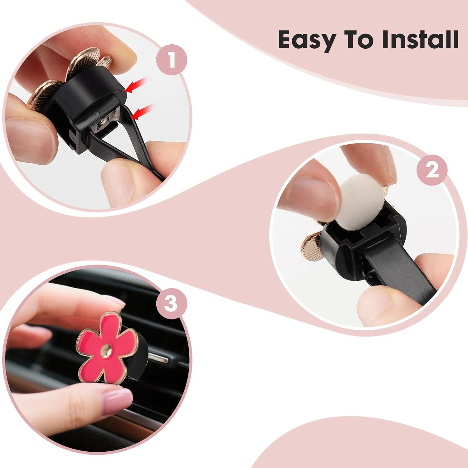 Paquete de 2 Basureros Rosados para Auto con 60 Bolsas