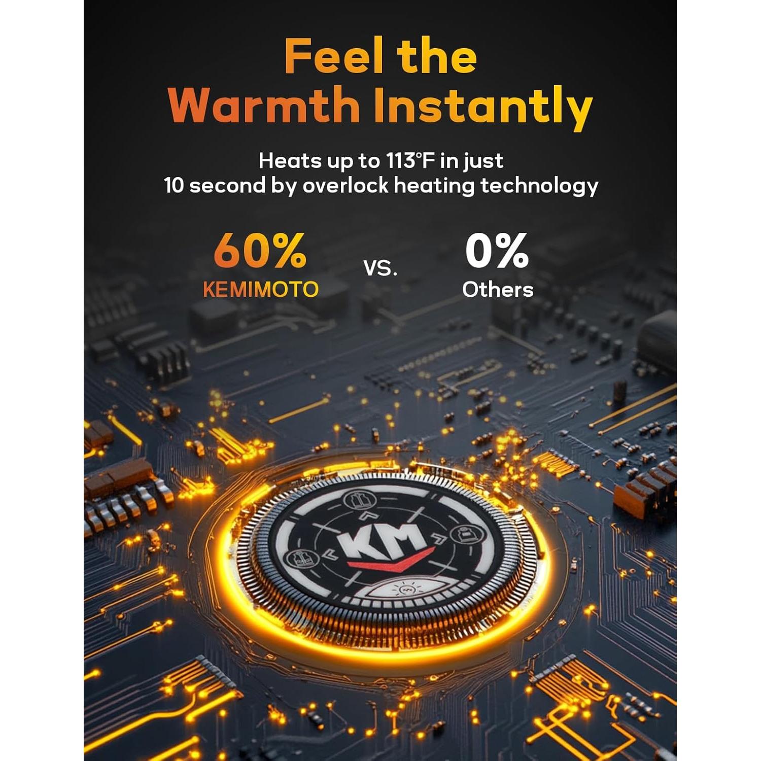 Chaleco Térmico KEMIMOTO Calentado para Hombres Gris XL