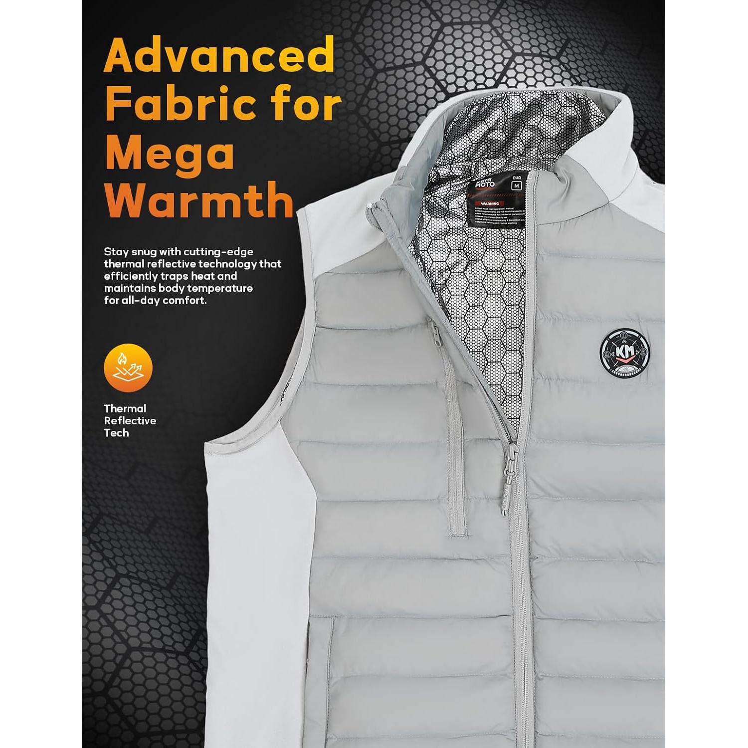 Chaleco Térmico KEMIMOTO Calentado para Hombres Gris XL