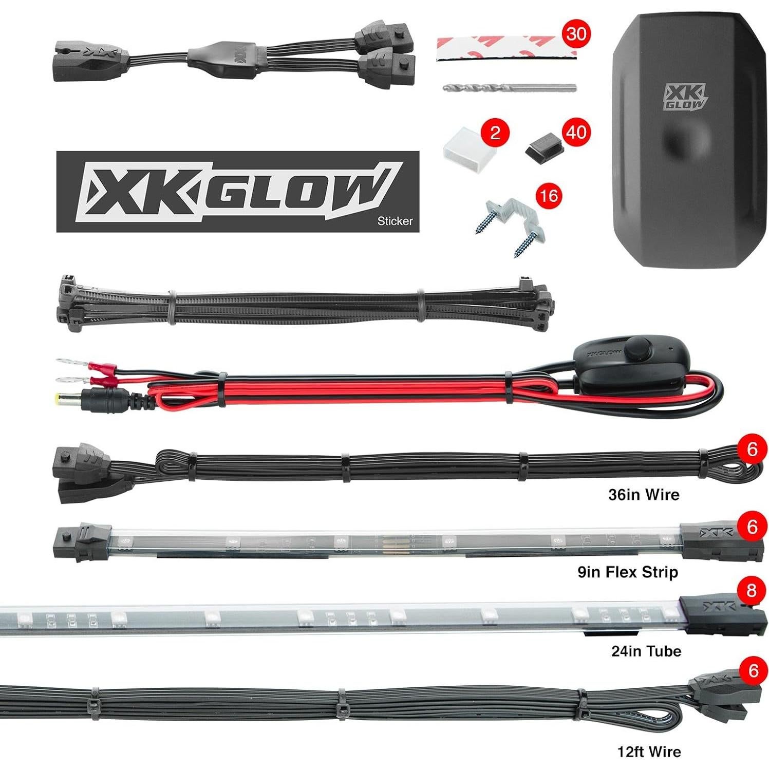 Tiras de Luz LED XKGLOW KS-CAR-ADVANCE 24W Kit Vehicular