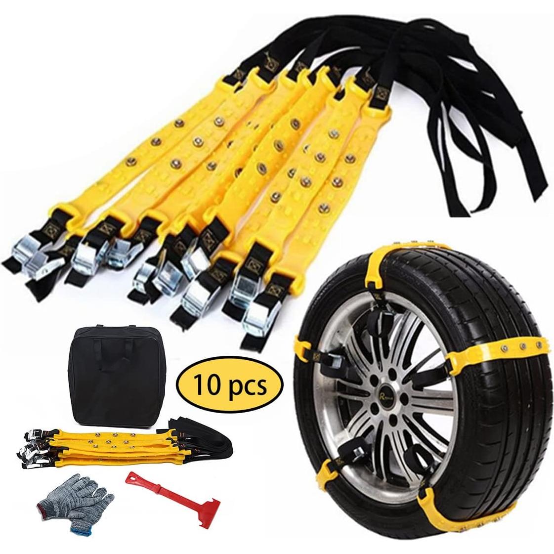 Cadenas de Nieve Ajustables PrettyQueen 10 Pcs 185-295mm