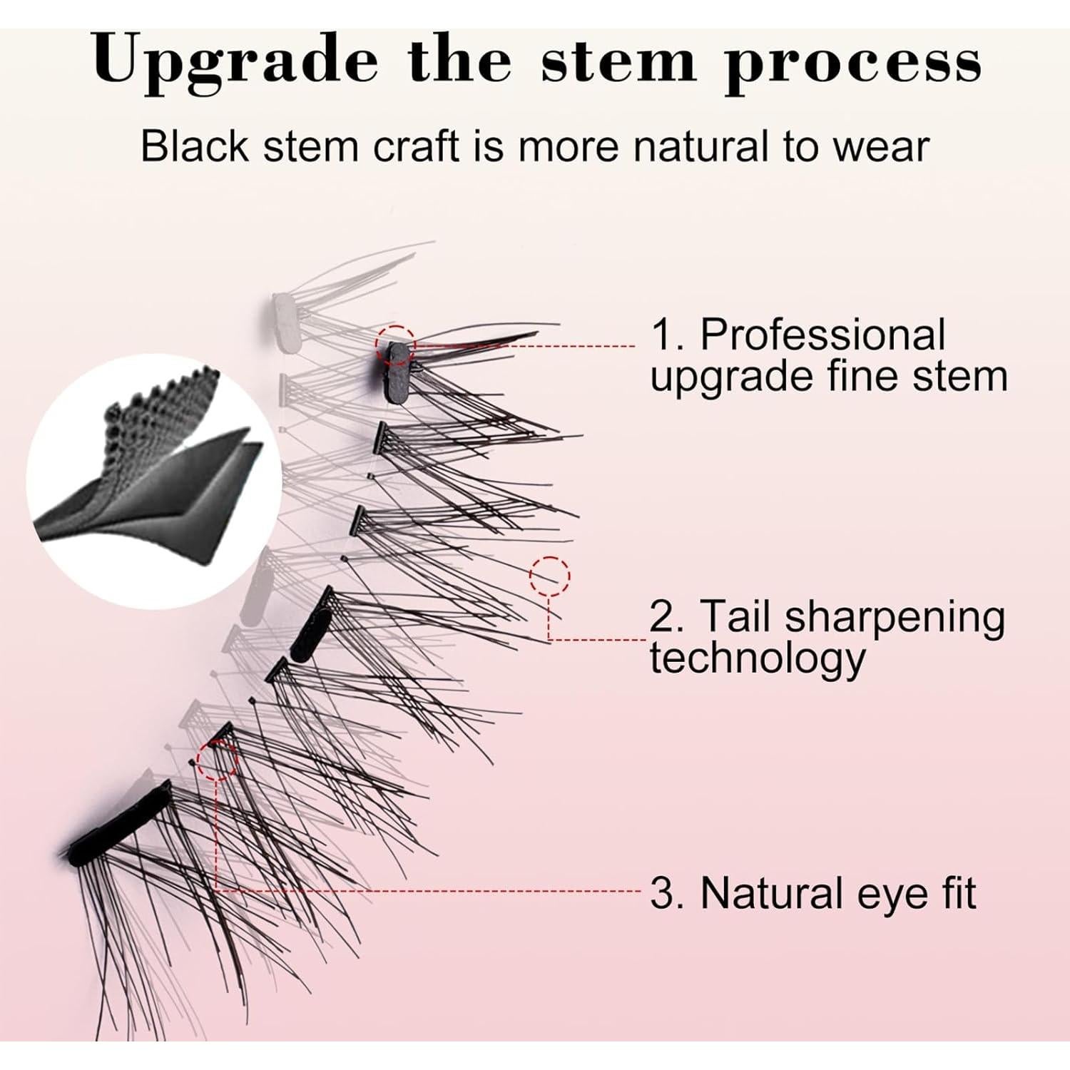 Pestañas Magnéticas Reutilizables Fvaql con Aplicador Natural