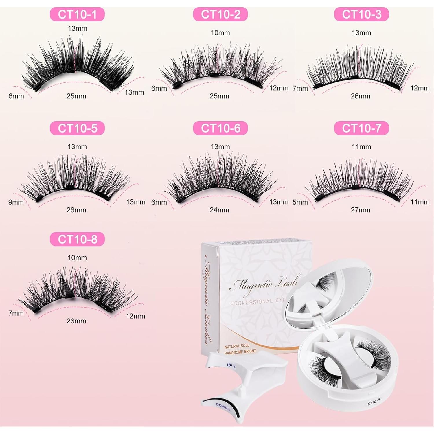 Pestañas Magnéticas Reutilizables Fvaql con Aplicador Natural