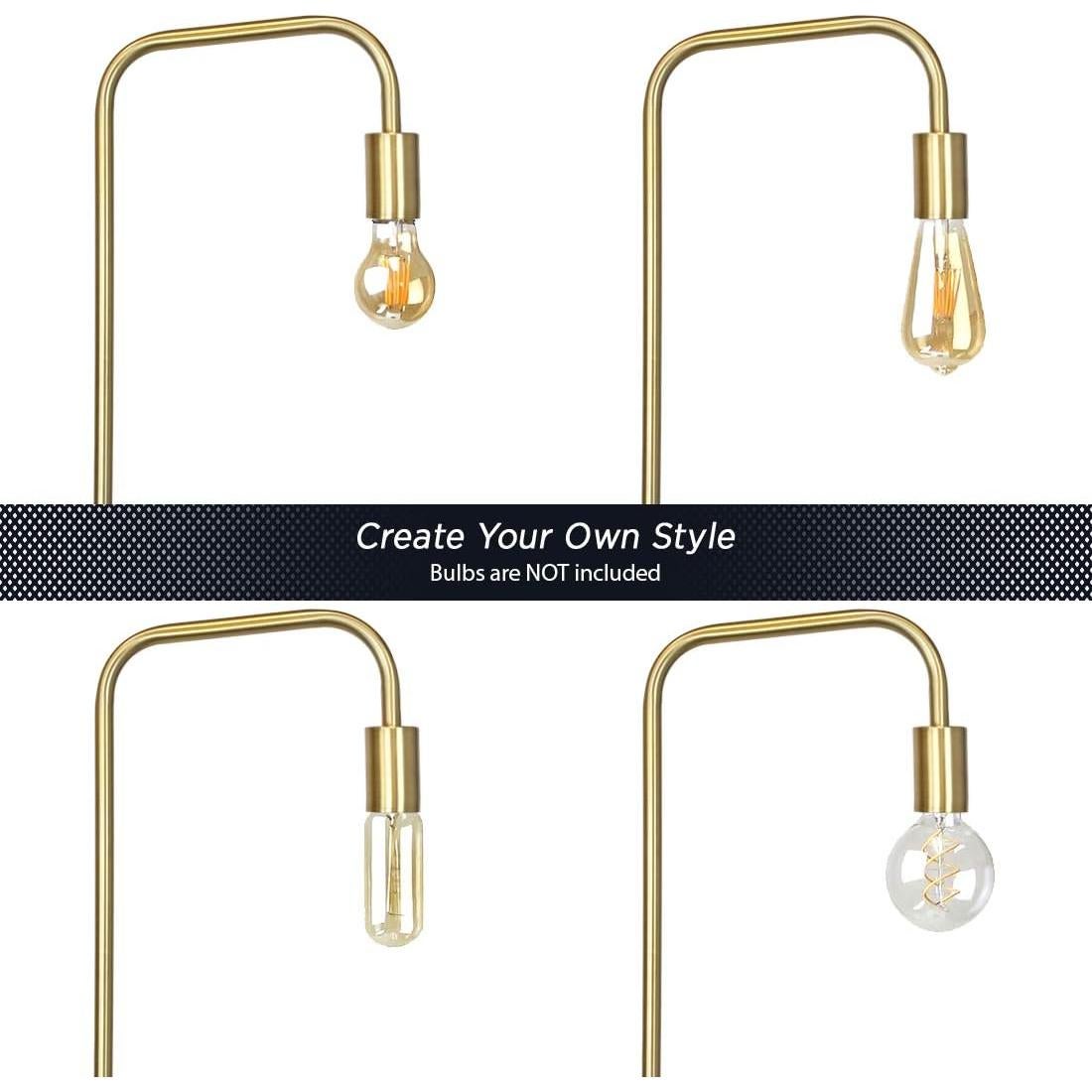 Lámpara de Pie Industrial O'Bright Dorado 70" Minimalista