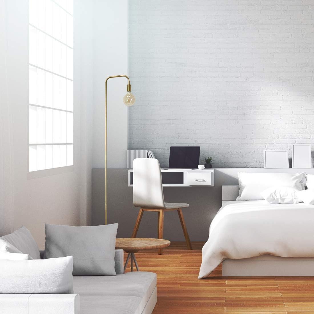 Lámpara de Pie Industrial O'Bright Dorado 70" Minimalista