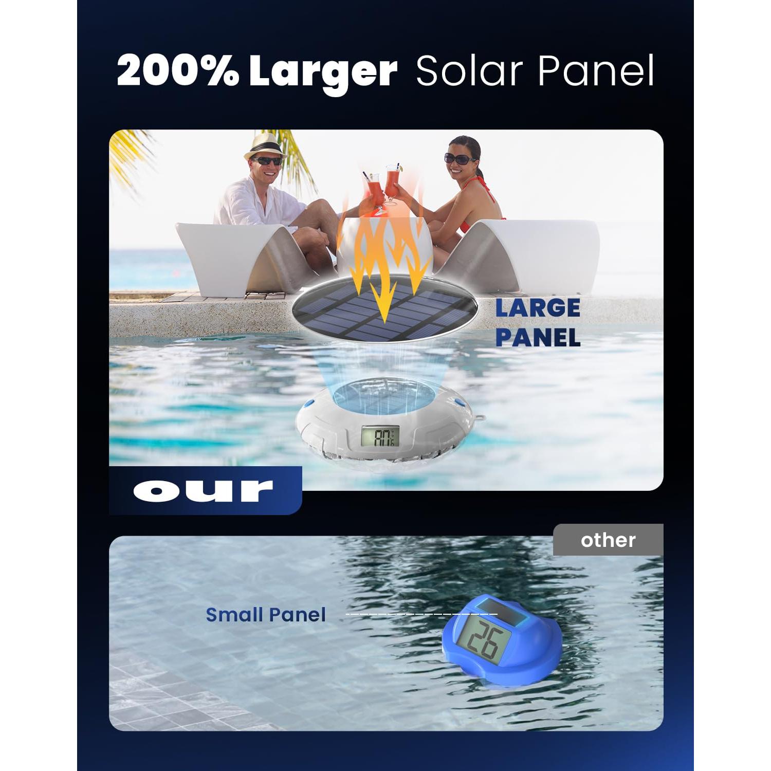 Termómetro de piscina solar PoolPrime RGBW 8 modos 18.8cm