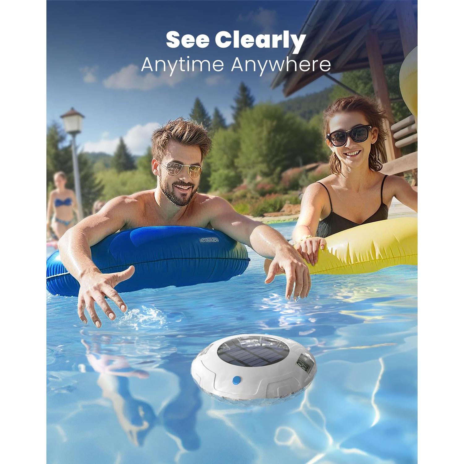 Termómetro de piscina solar PoolPrime RGBW 8 modos 18.8cm