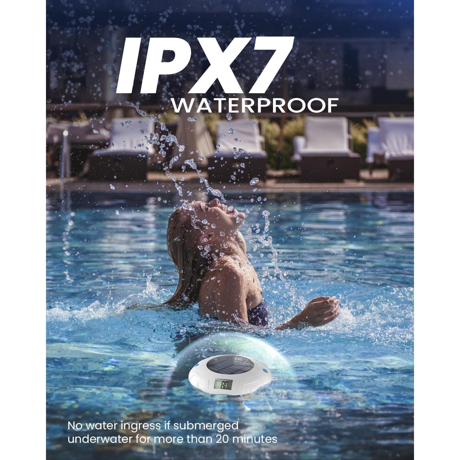 Termómetro de piscina solar PoolPrime RGBW 8 modos 18.8cm