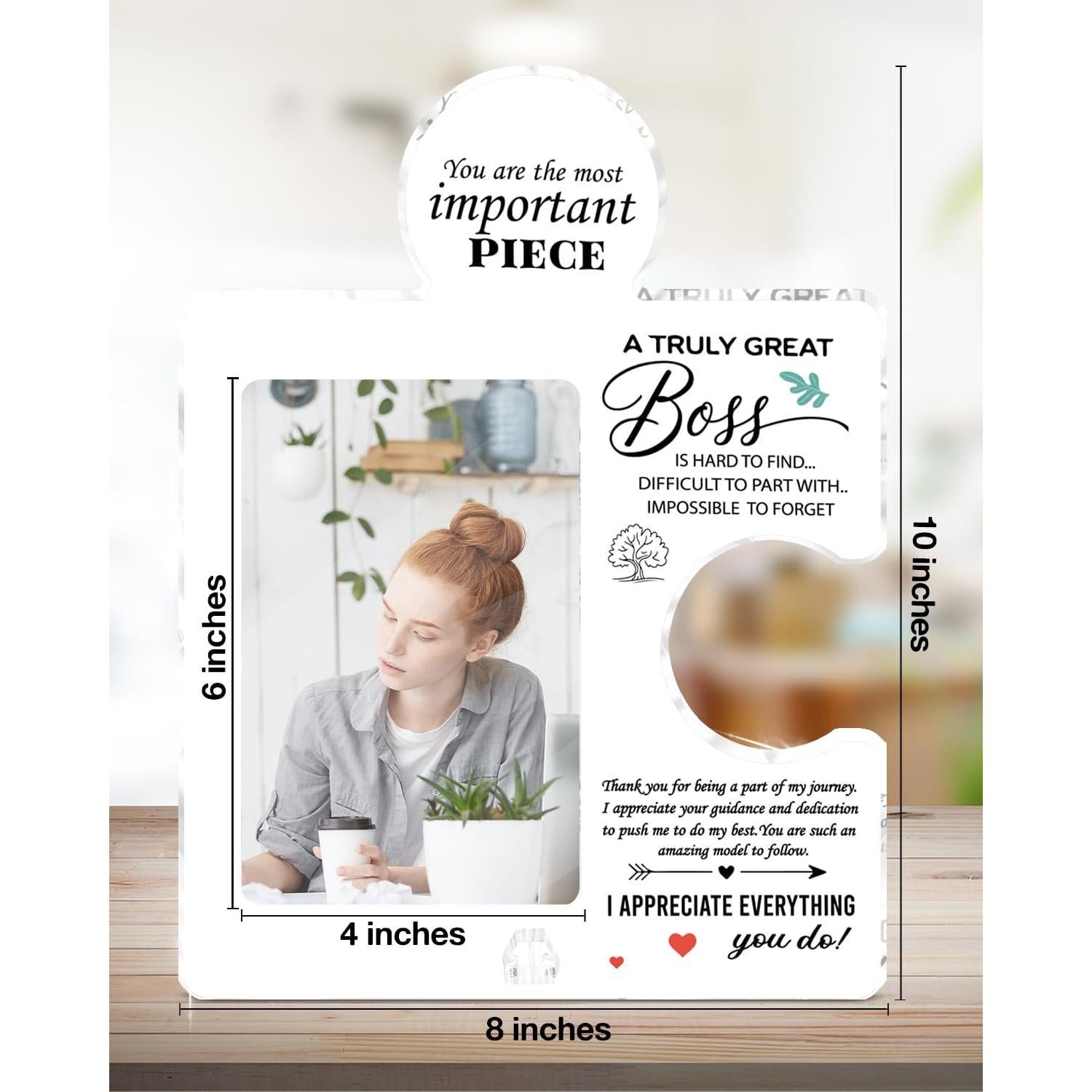 Marco de Foto de Acrílico Puzzle QPVXSST 20x25 cm Jefe