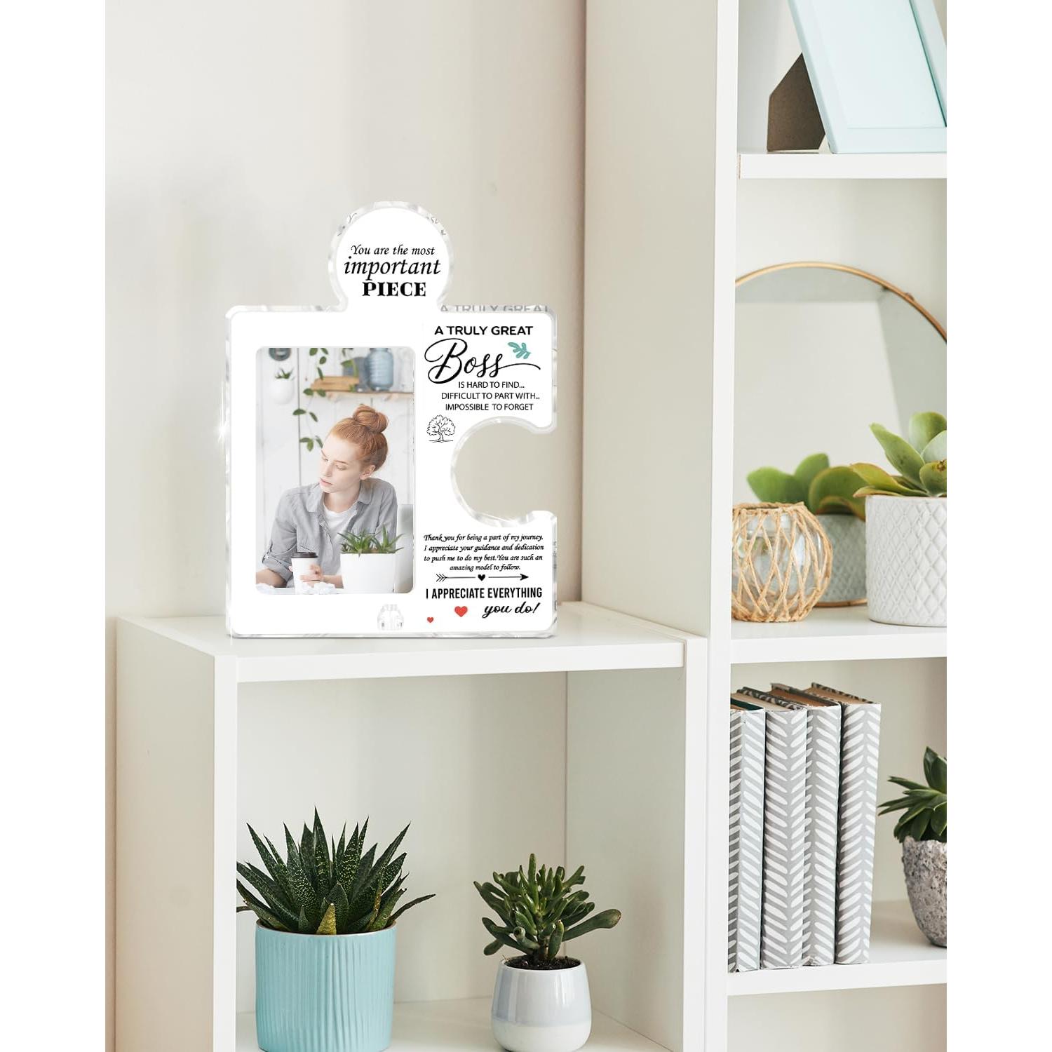 Marco de Foto de Acrílico Puzzle QPVXSST 20x25 cm Jefe