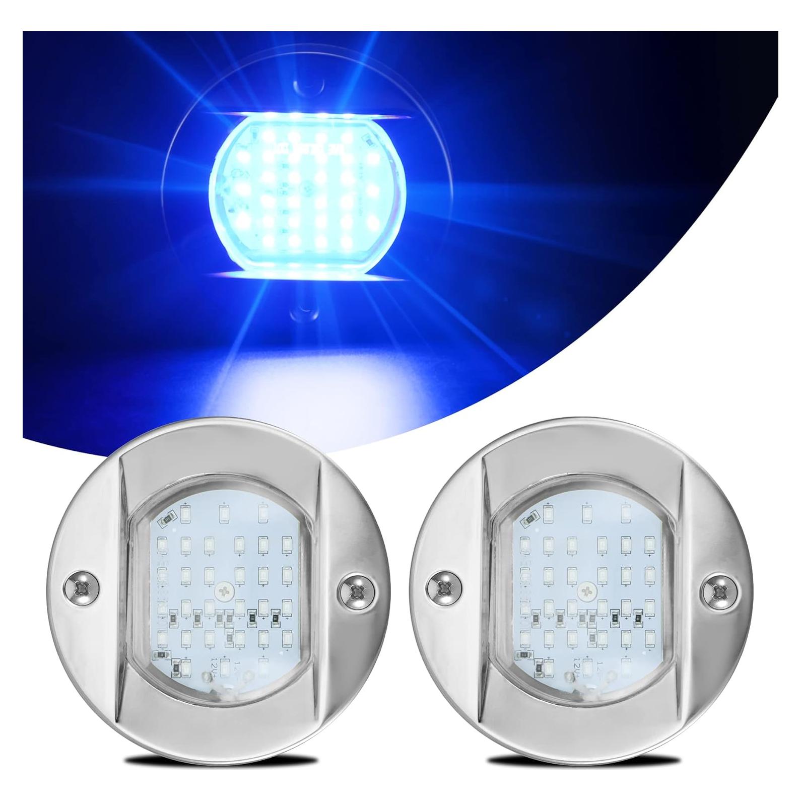 Luces de Cortesía Marinas HUSUKU 1800LM 30LED IP65 Azul