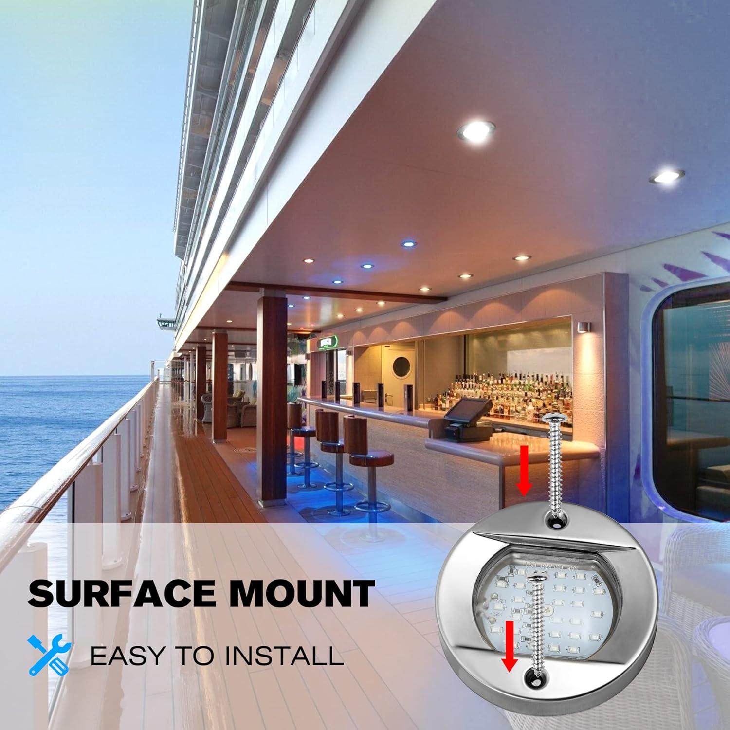 Luces de Cortesía Marinas HUSUKU 1800LM 30LED IP65 Azul