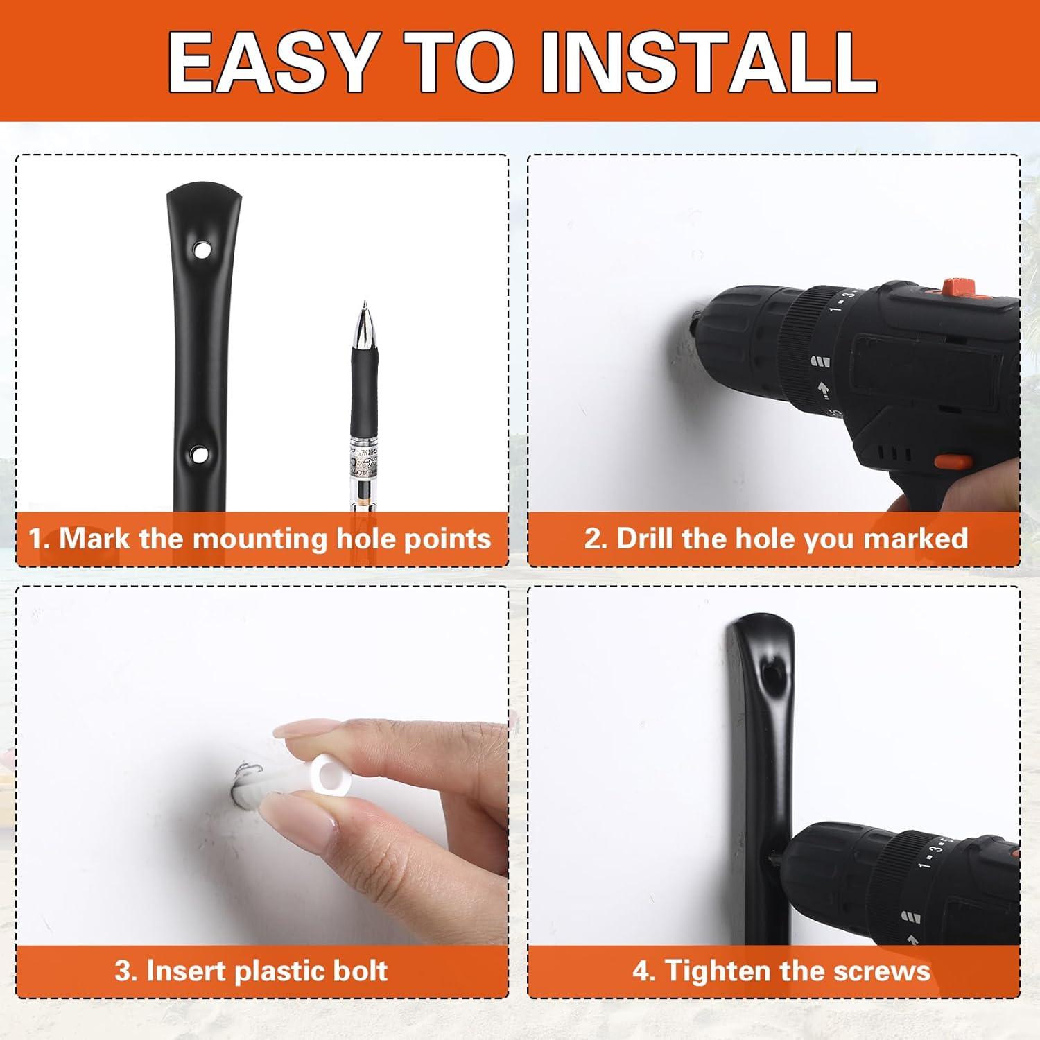 Soporte de Almacenamiento para Kayak JaGely 39x27cm Negro