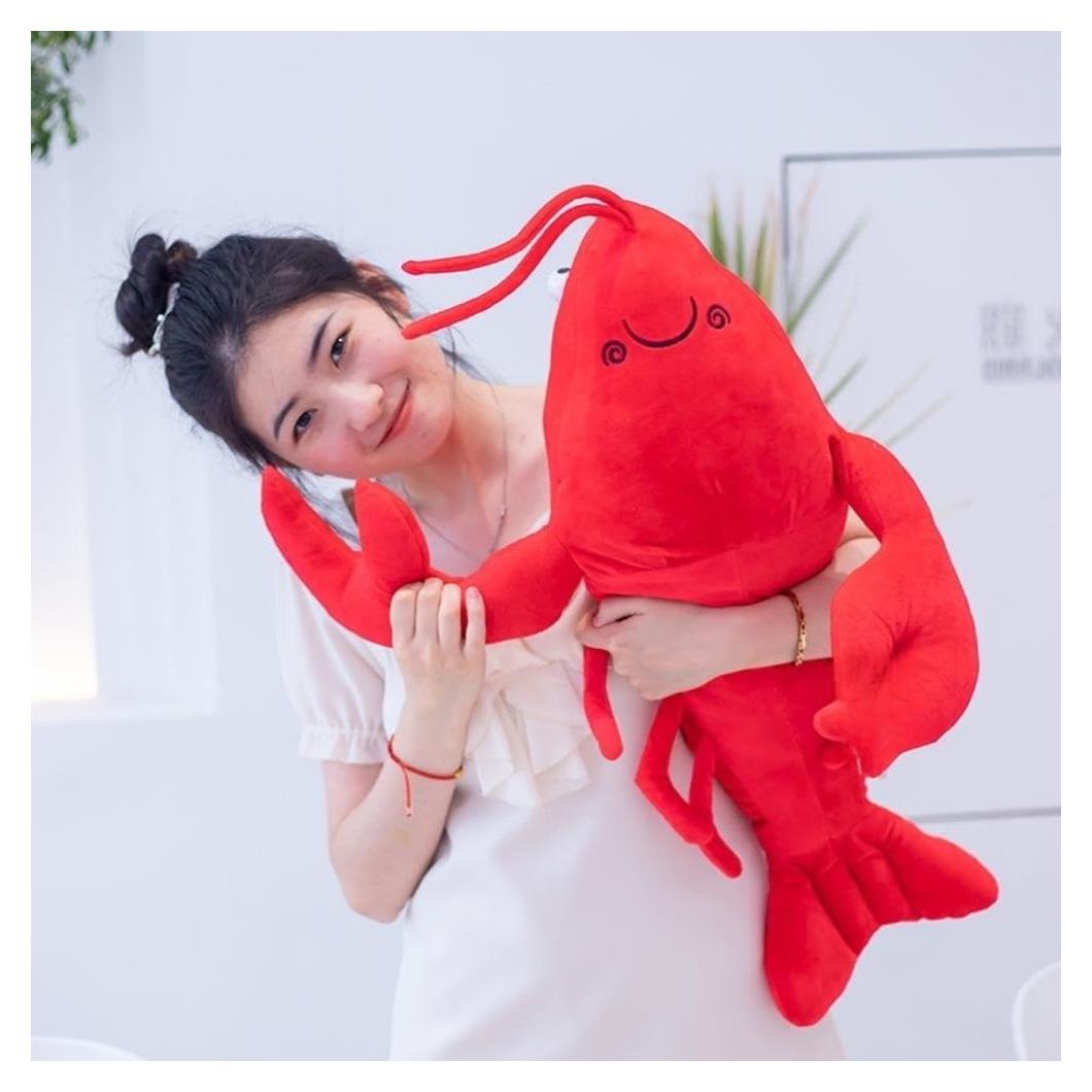 Almohada de Langosta de Peluche XIZHI 53.5 cm Roja