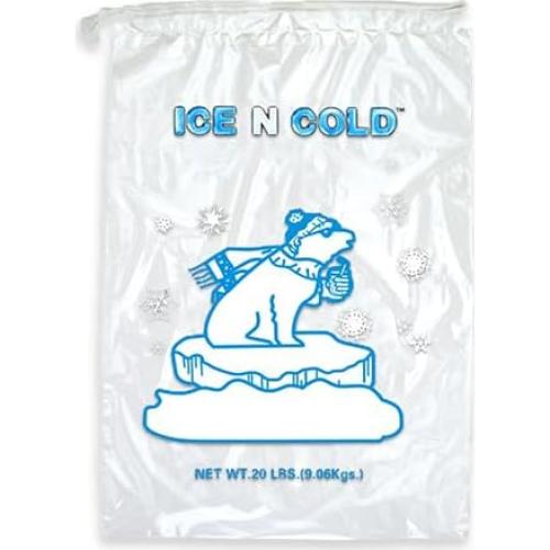 Bolsas de Hielo ICE N COLD 600ct 9.07kg Cierre de Cuerda