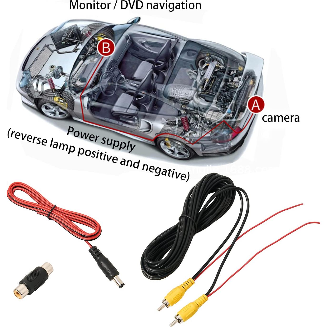 Cable de Video RCA QDiShi 6M para Cámara de Respaldo