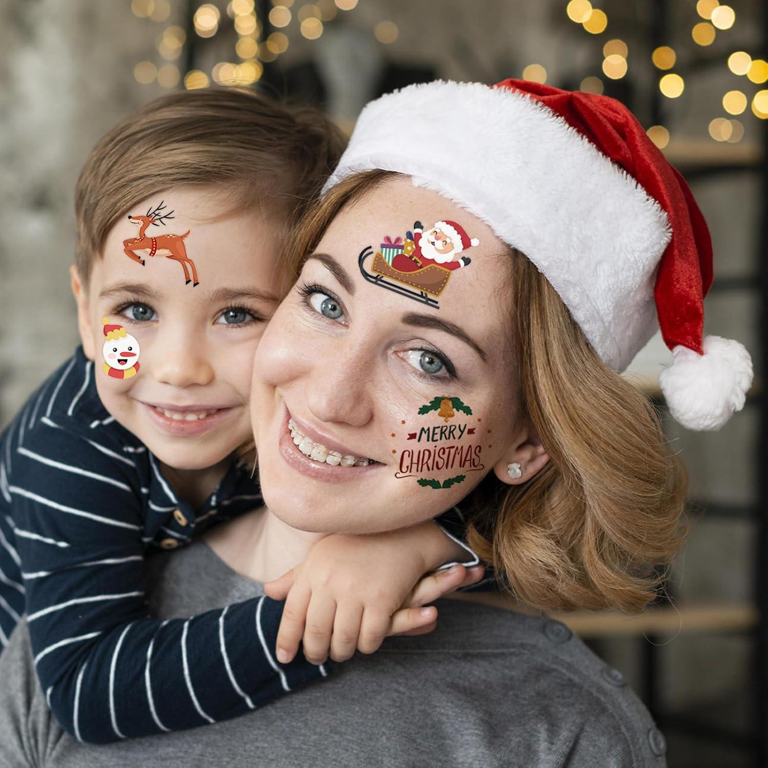 Tatuajes Temporales de Navidad Winthrop 240 Pcs para Niños