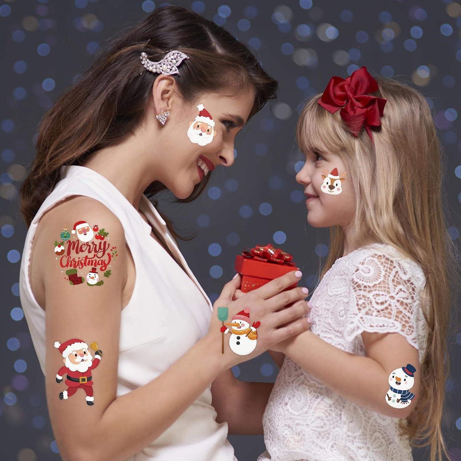 Tatuajes Temporales de Navidad Winthrop 240 Pcs para Niños