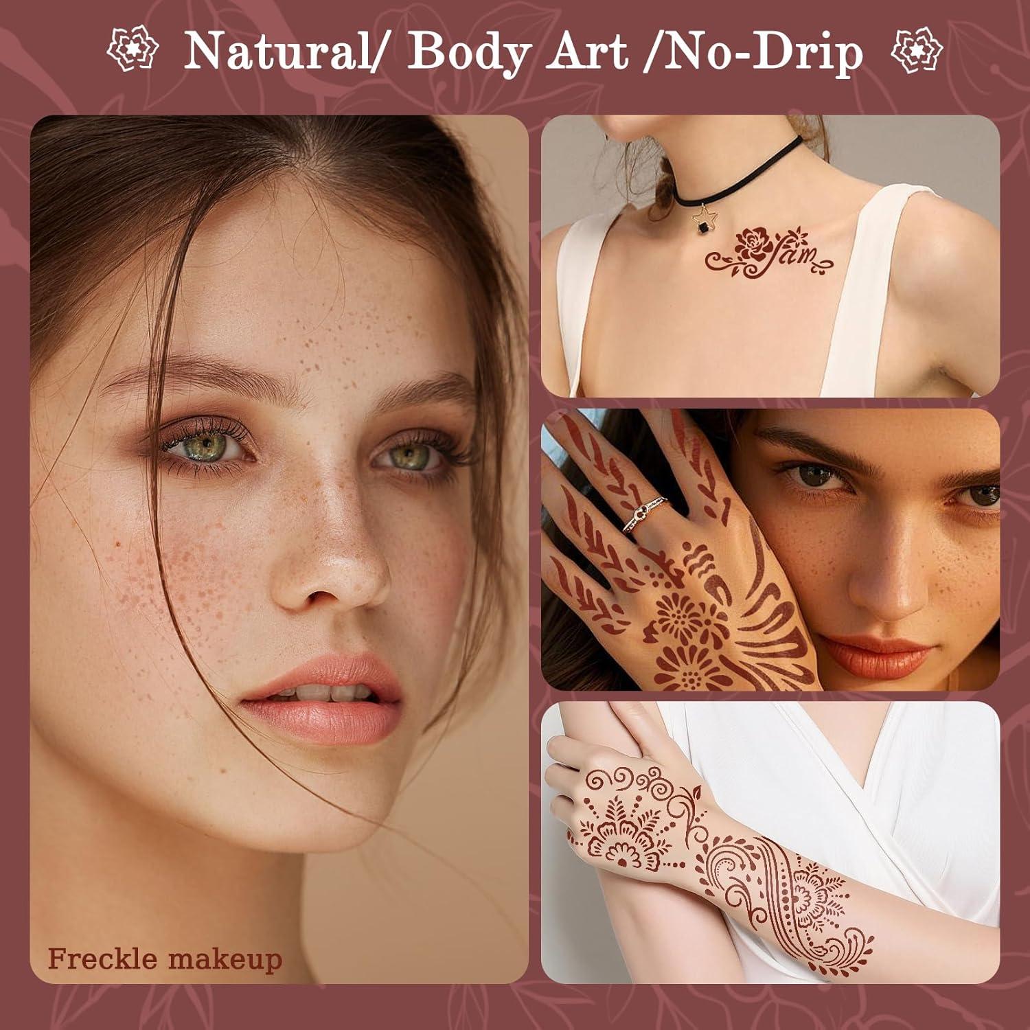 Kit de Tatuajes Temporales ManYan HaiYan - 4 Pcs, 40 Patrones