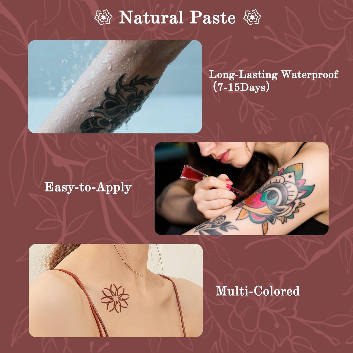 Kit de Tatuajes Temporales ManYan HaiYan - 4 Pcs, 40 Patrones