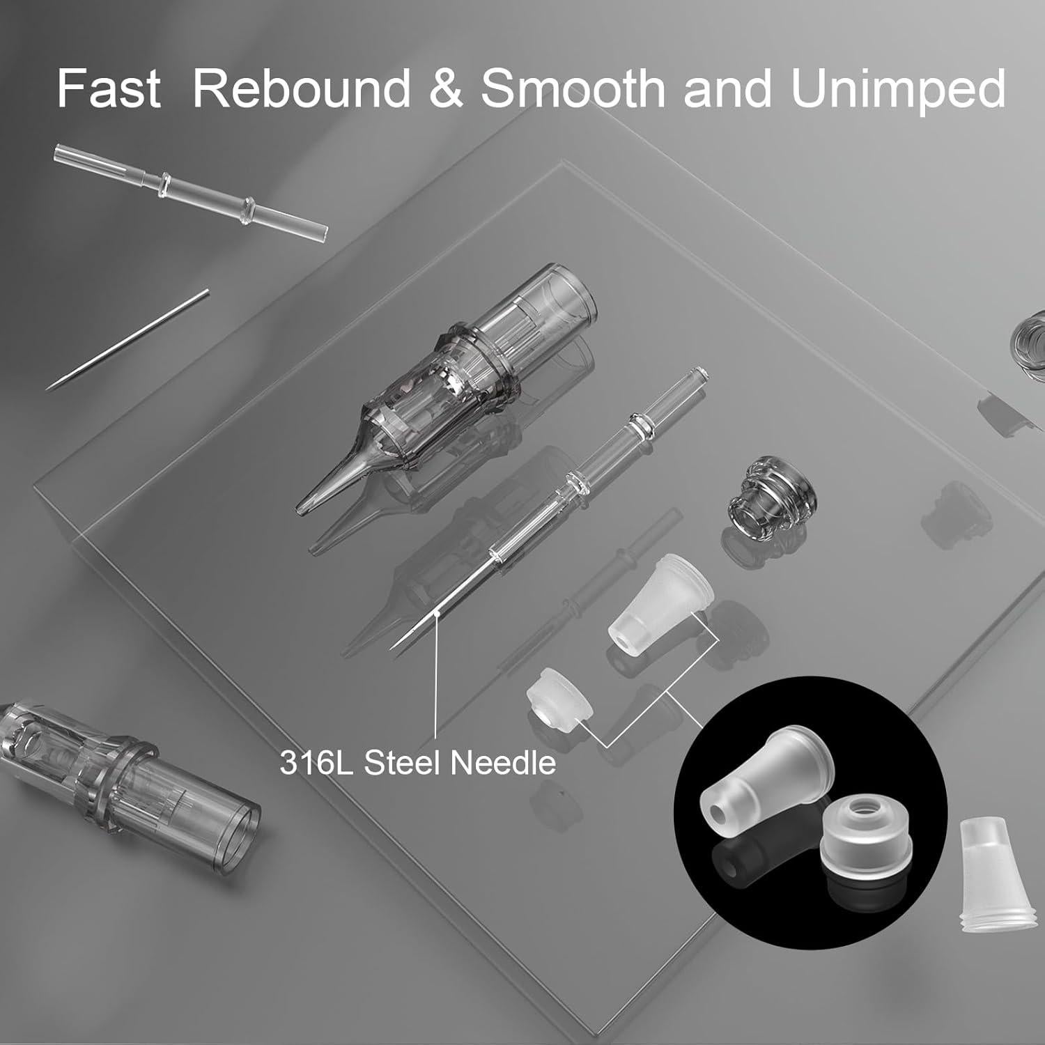 Agujas de Tatuaje Desechables YILONG 20pcs Mixtas #10 3RL 7RS 7RM 9M