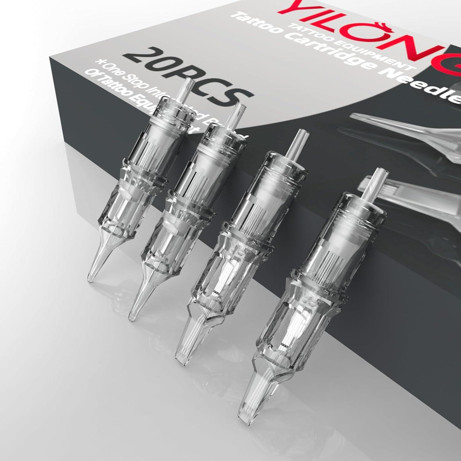 Agujas de Tatuaje Desechables YILONG 20pcs Mixtas #10 3RL 7RS 7RM 9M