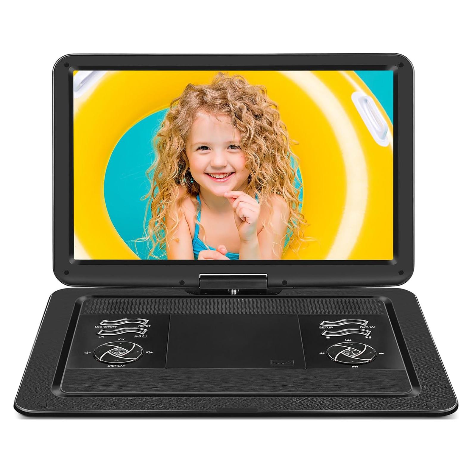 Reproductor de DVD Portátil HotHat 17.1" HD 6 Horas Batería