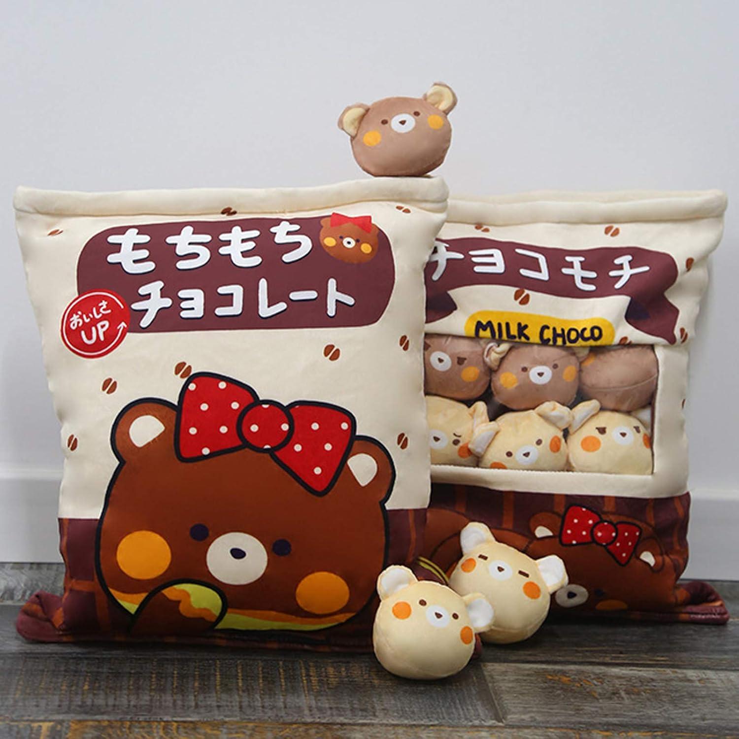 Almohada de Peluche Nenalayo Oso de Chocolate Suave 35x25cm