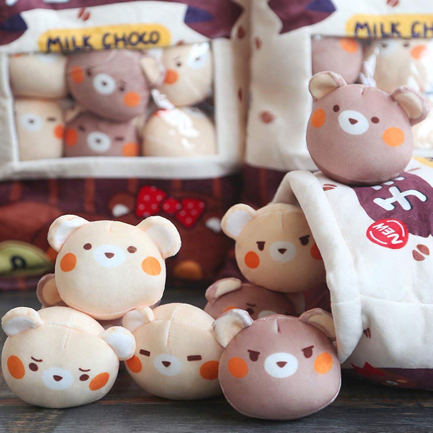 Almohada de Peluche Nenalayo Oso de Chocolate Suave 35x25cm