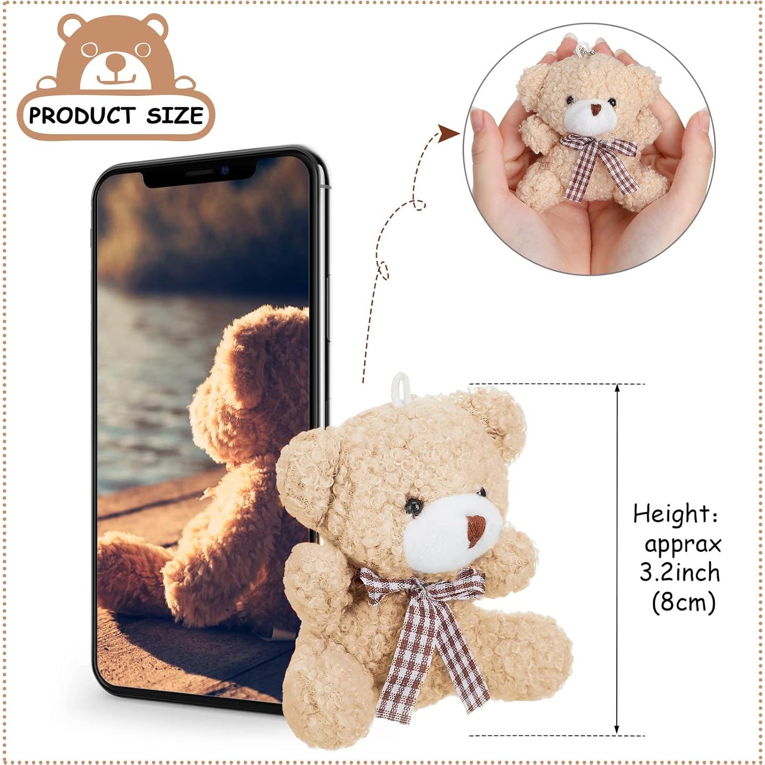 Muñecas de Peluche Mini Zomiboo 12 Pcs 10 cm Oso Albaricoque