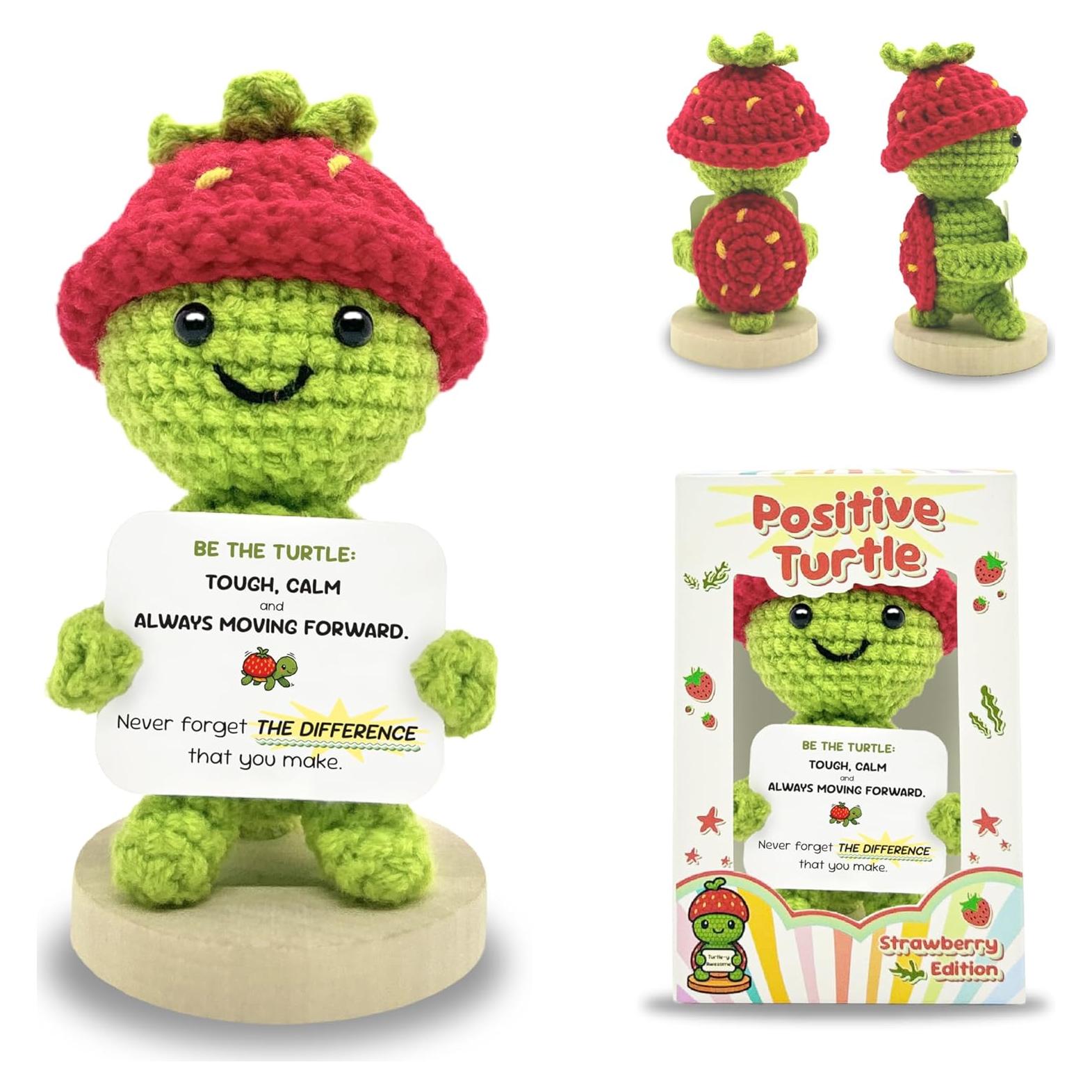 Muñeca de Crochet Tortuga de Fresa TheGifty - Peluche 10 cm