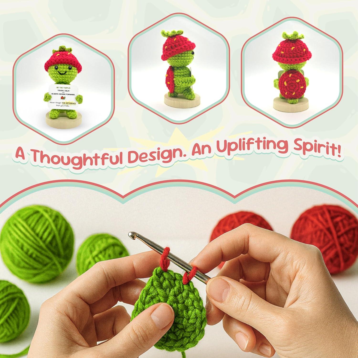 Muñeca de Crochet Tortuga de Fresa TheGifty - Peluche 10 cm