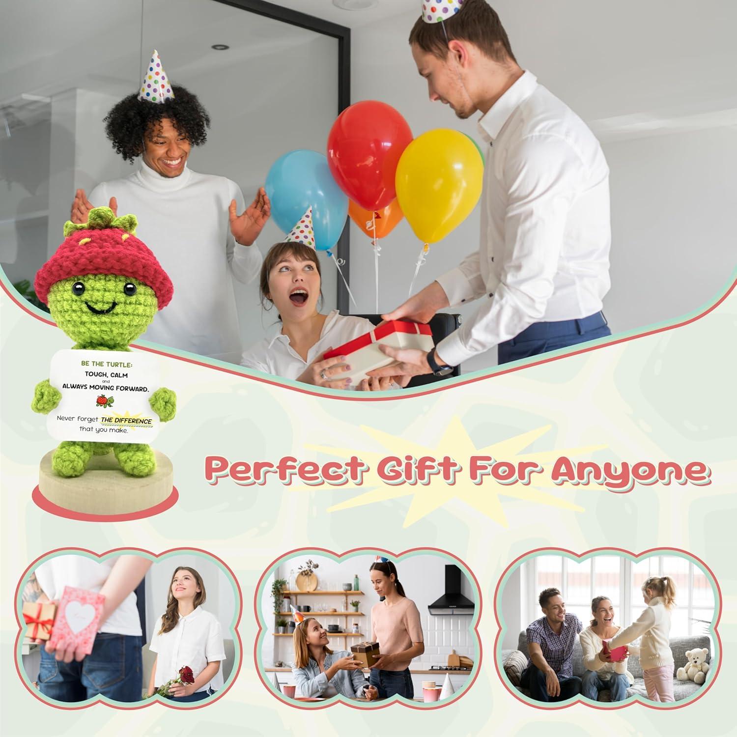 Muñeca de Crochet Tortuga de Fresa TheGifty - Peluche 10 cm