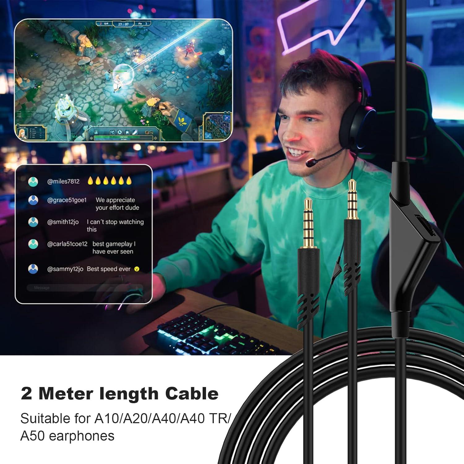 Cable de audio Sqrmekoko 2.0M con control de volumen para Astro