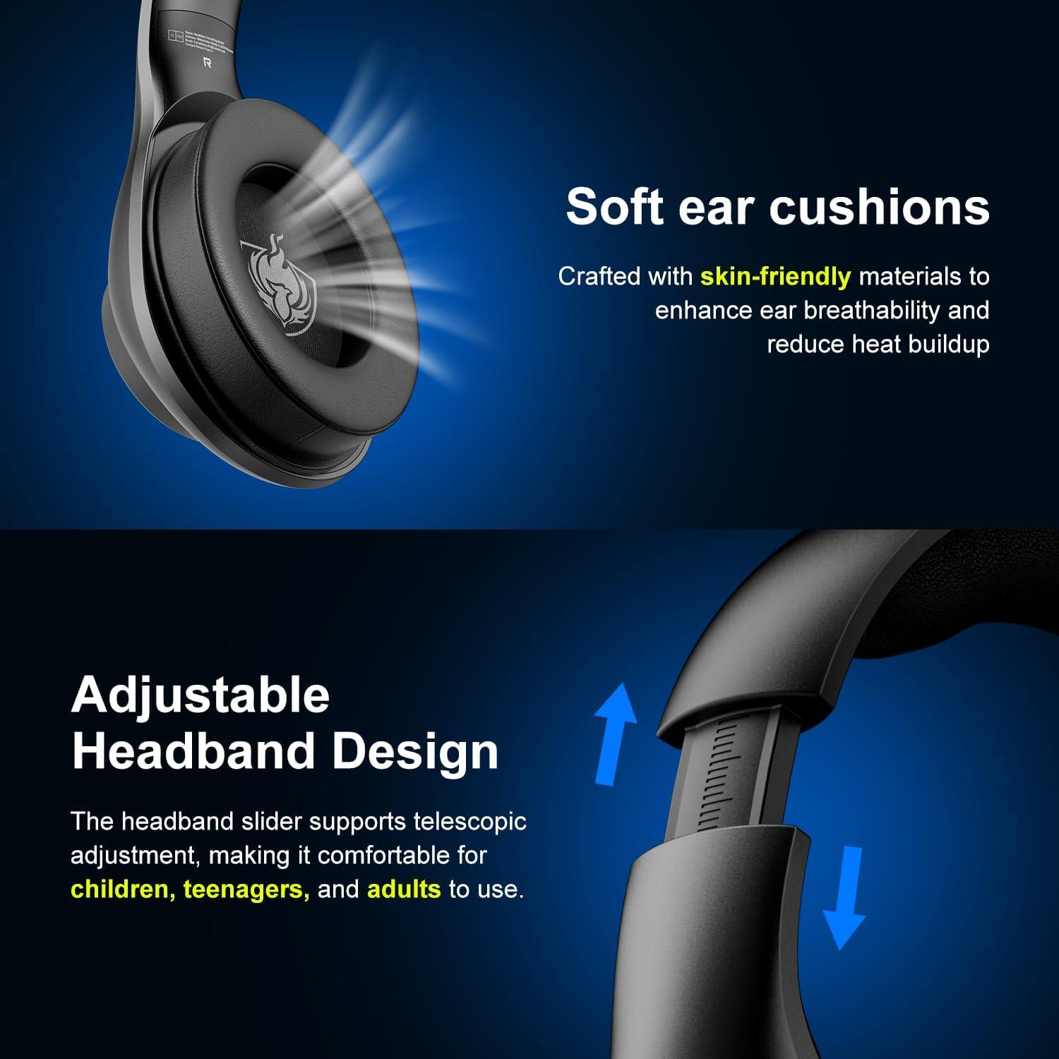 Auriculares Gaming YOTMS H-7 con Sonido Surround 7.1, Negro