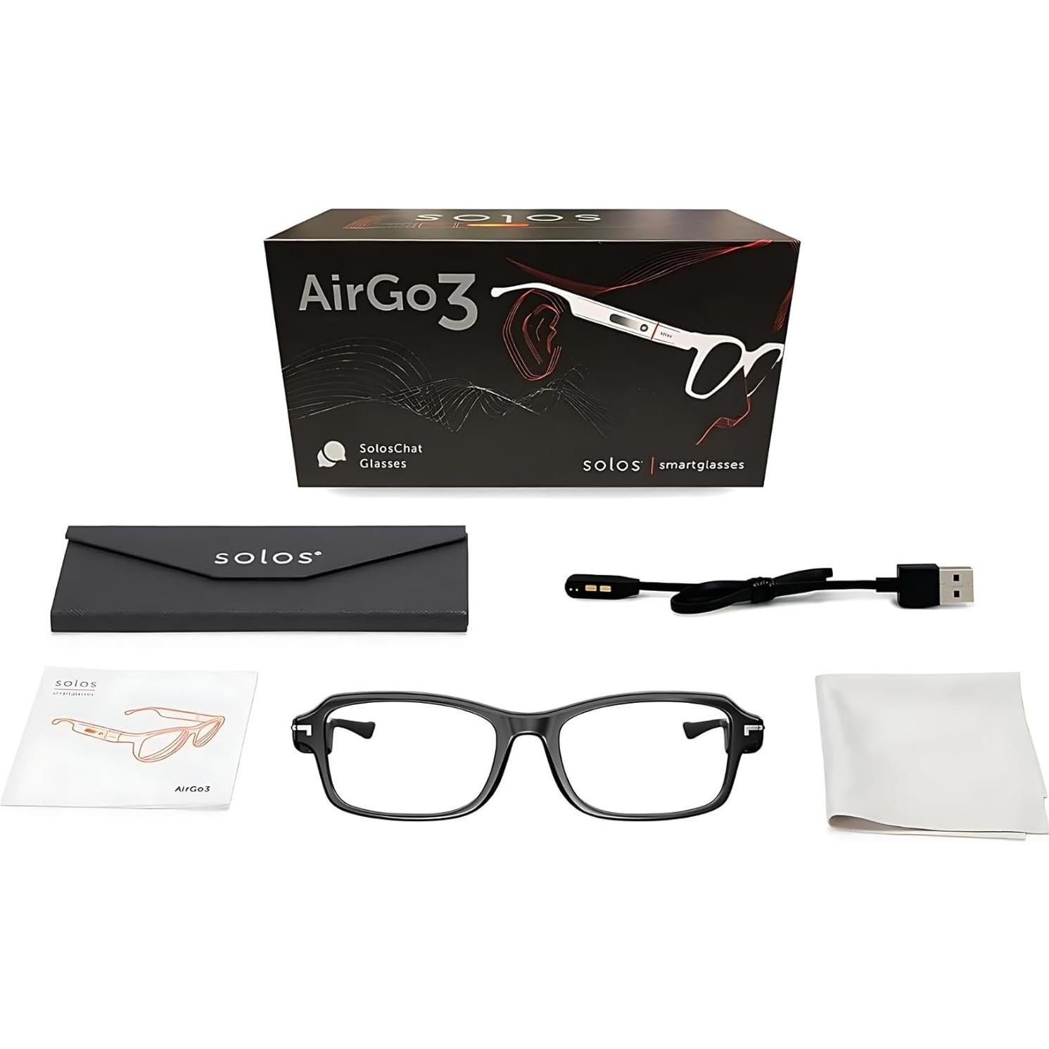 Gafas Inteligentes SOLOS AirGo Argon 13 | Negro Brillante