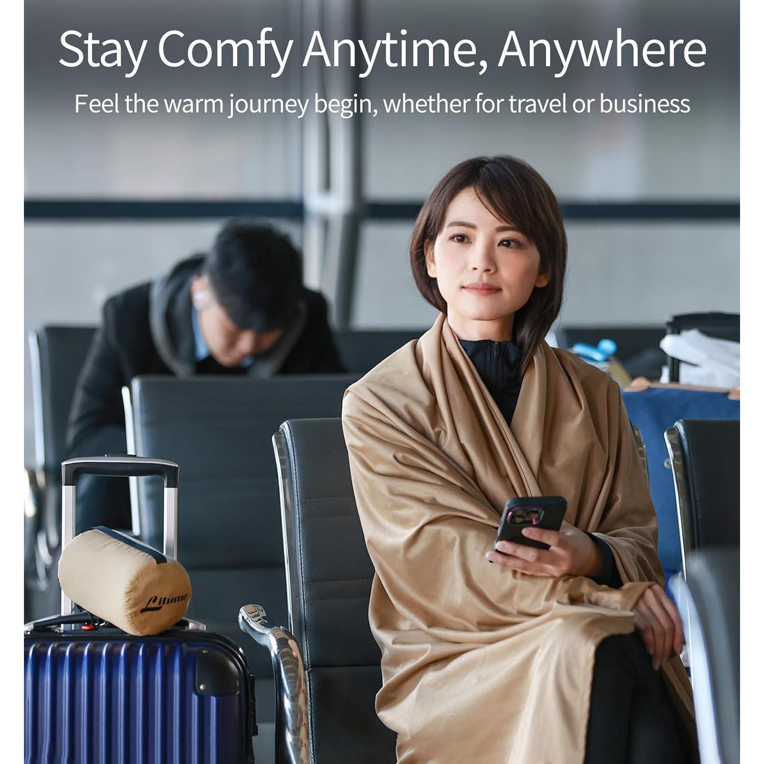 Manta de Viaje Litume Terciopelo 67x48 cm Transpirable