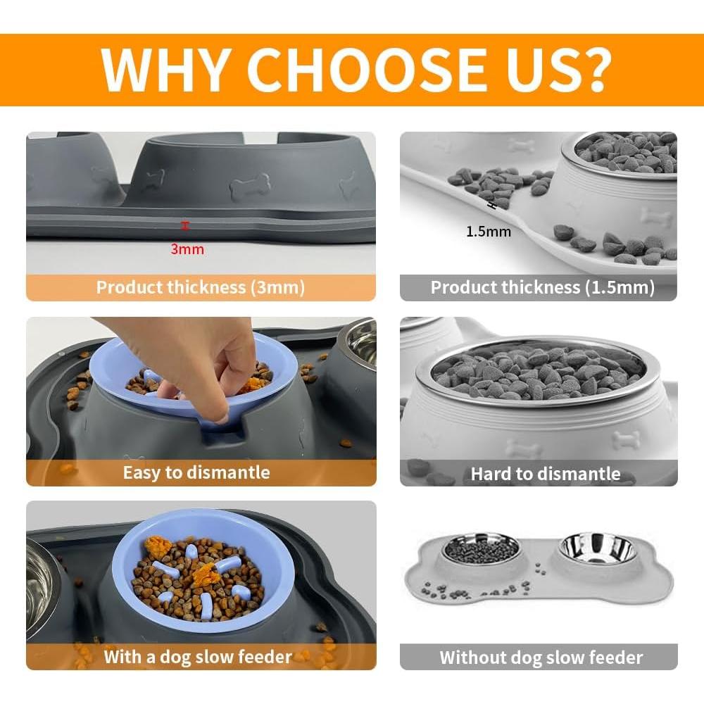 Juego de Platos Antideslizantes JOJOPEPE Acero Inoxidable 50cm