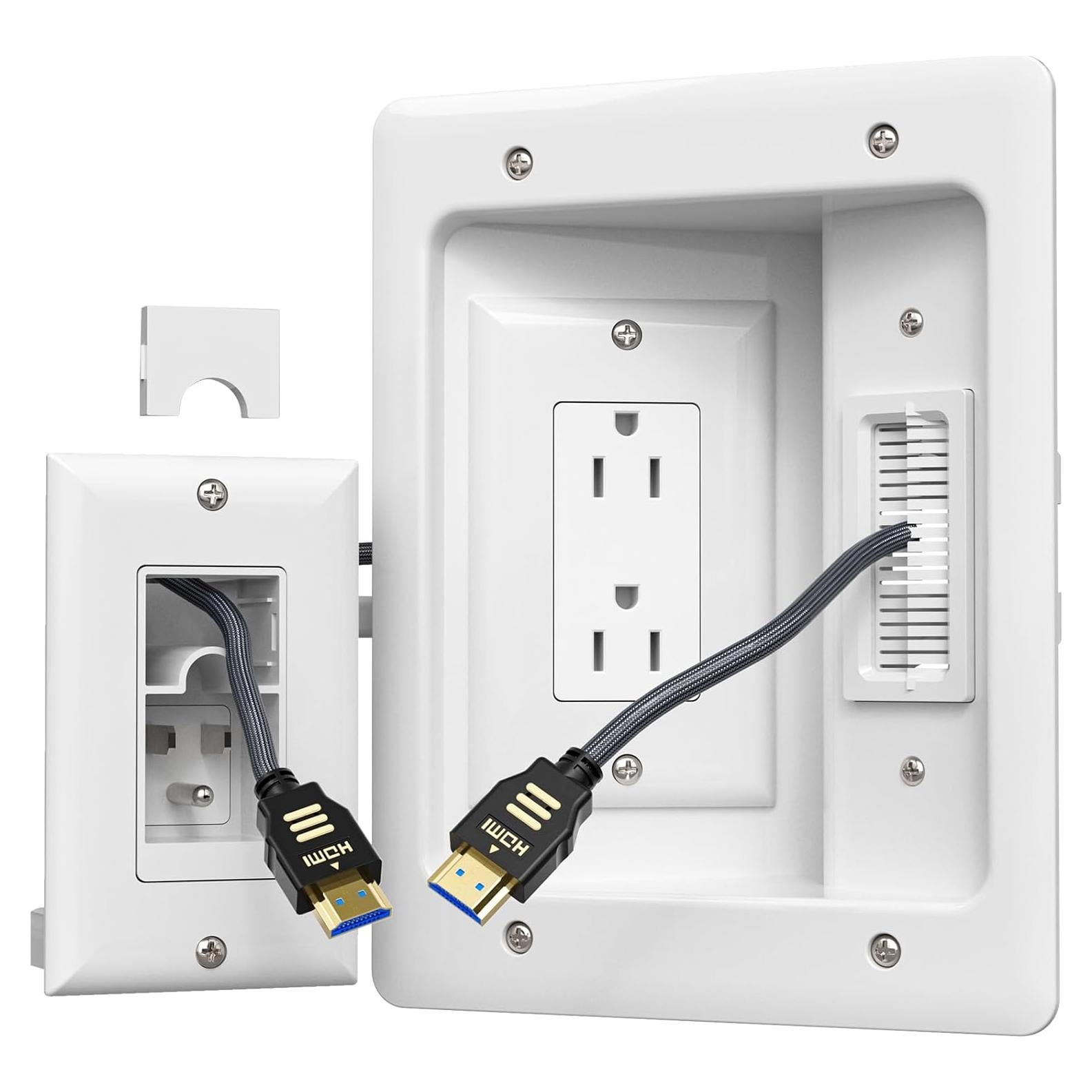 Ocultador de Cables PRLF 2 Salidas CA con Sierra para Yeso