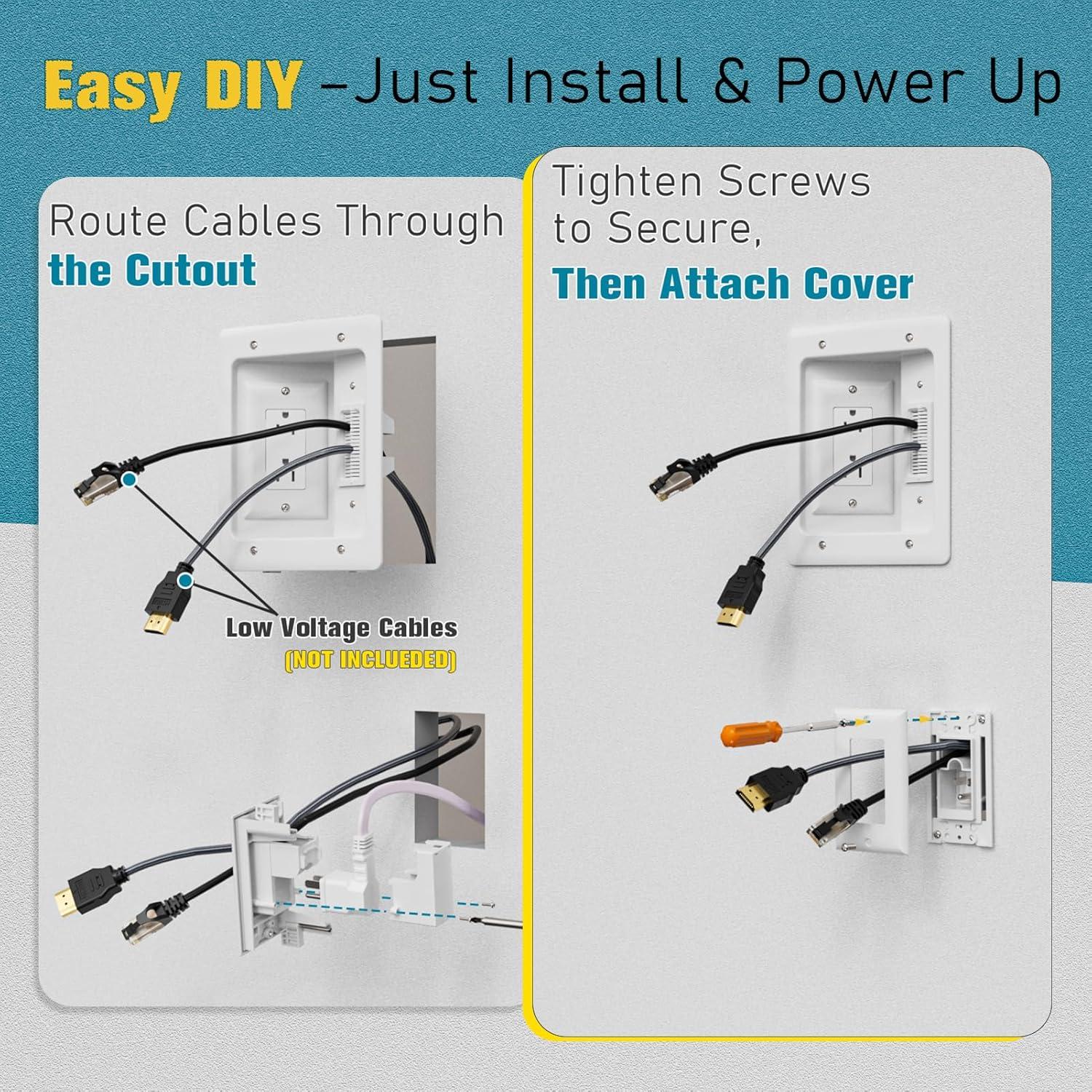 Ocultador de Cables PRLF 2 Salidas CA con Sierra para Yeso