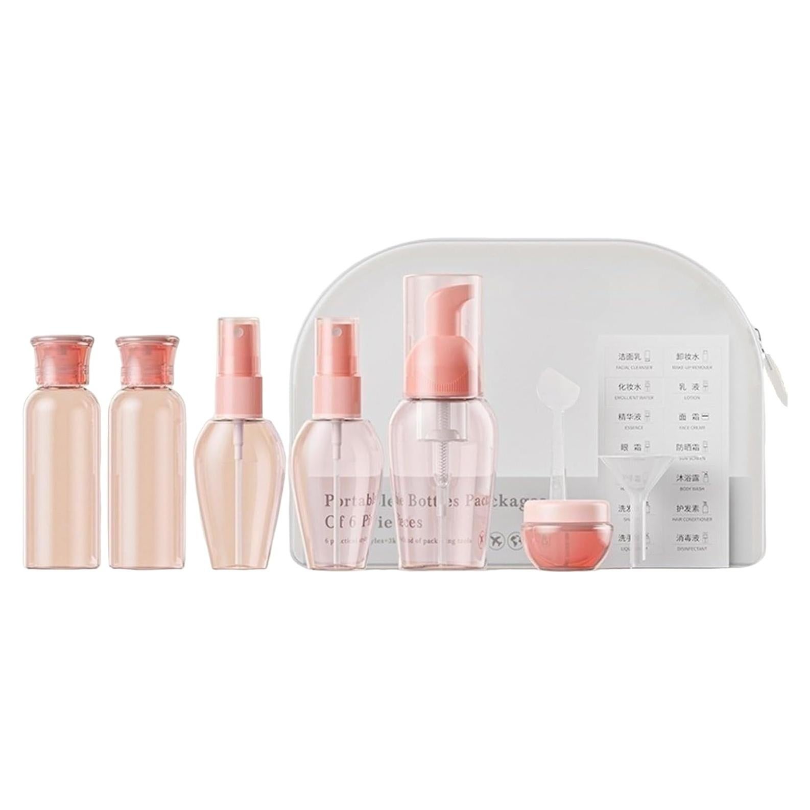 Juego de Botellas de Viaje Cirea 100ml A Prueba de Fugas Rosa