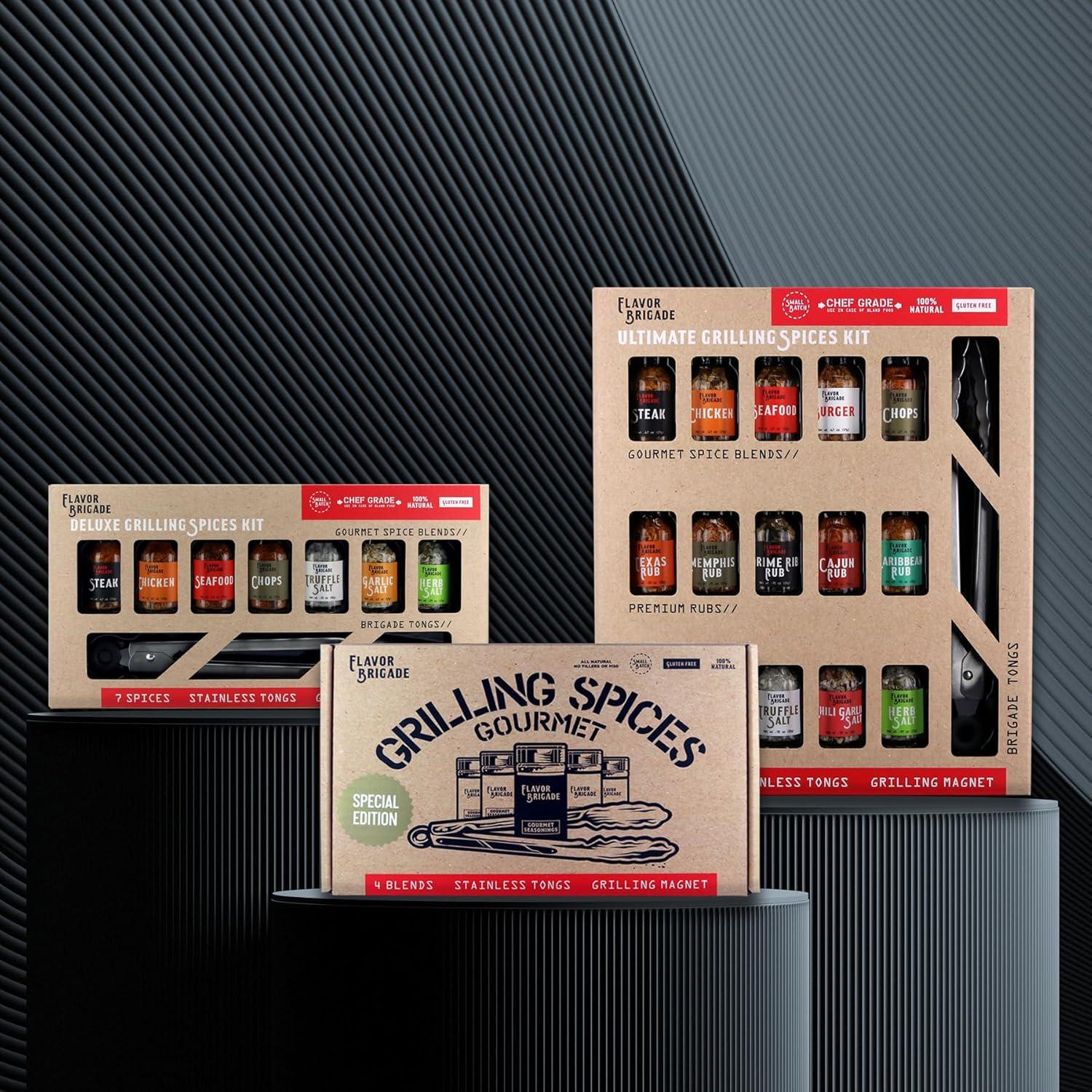 Conjunto de Especias Gourmet para Parrilla Flavor Brigade - 4 Mezclas