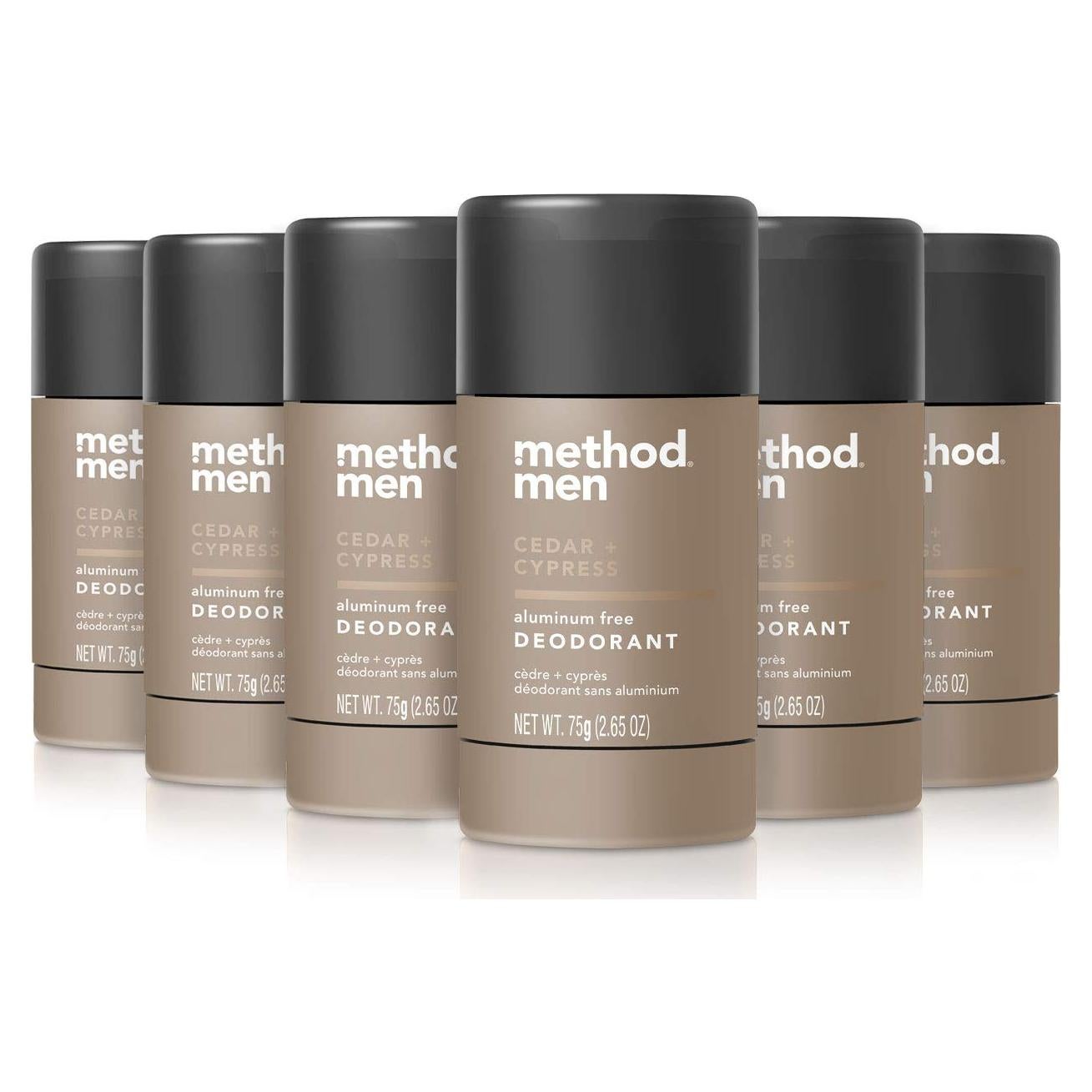 Desodorante para hombres Method sin aluminio 75g x6 - Cedro y Ciprés