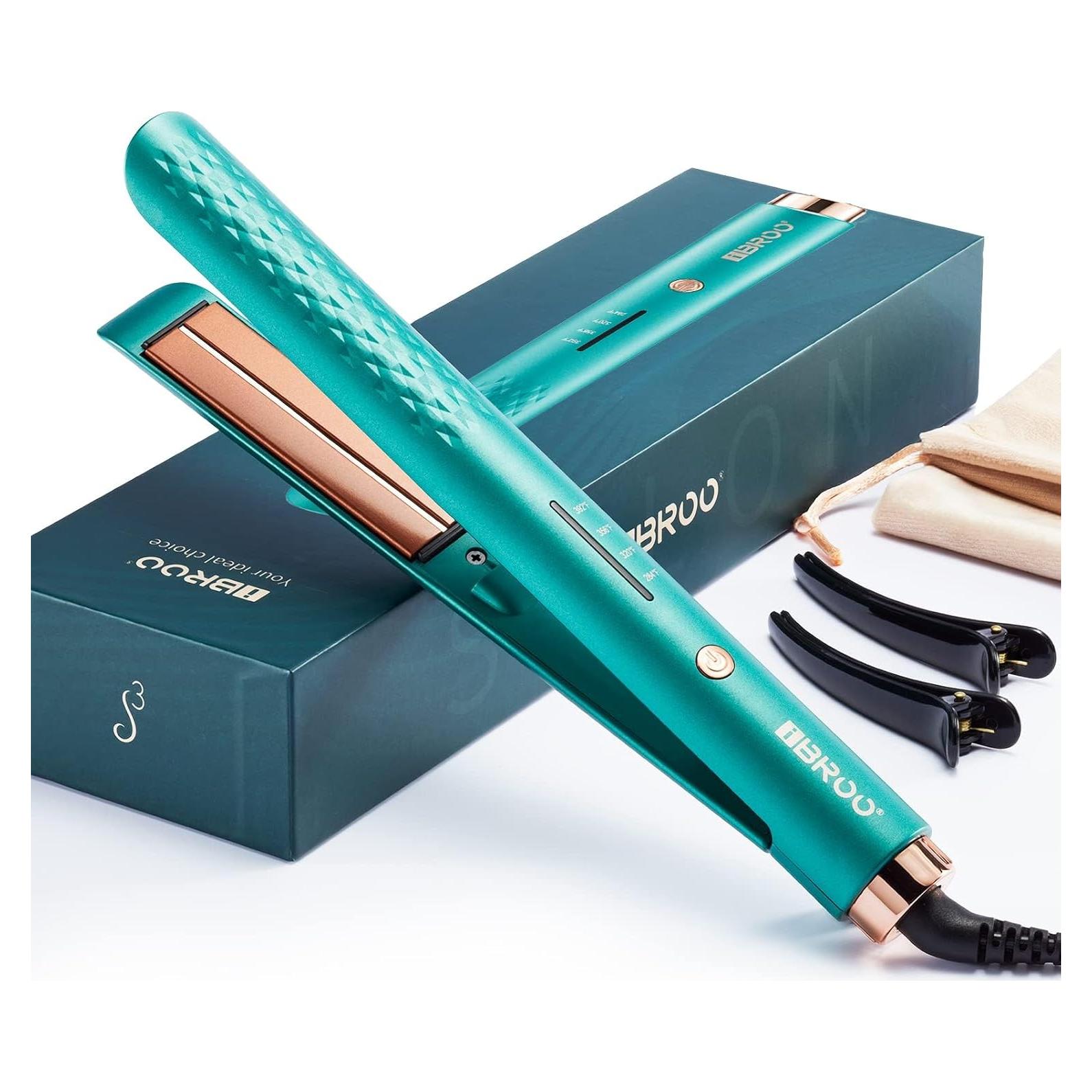 Plancha de Pelo Infrarroja IBROO Cerámica 1" Verde