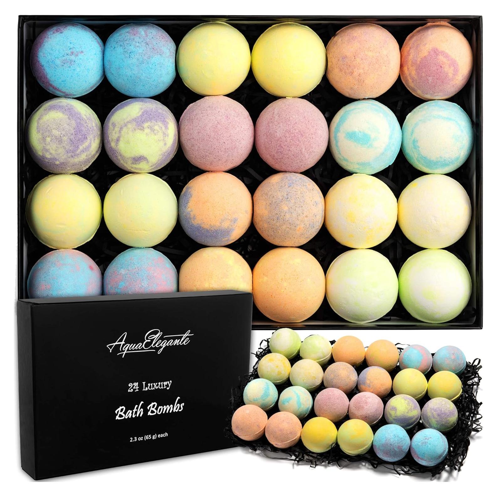 Set de 24 Bombas de Baño de Lujo Aqua Elegante con Aceites Esenciales