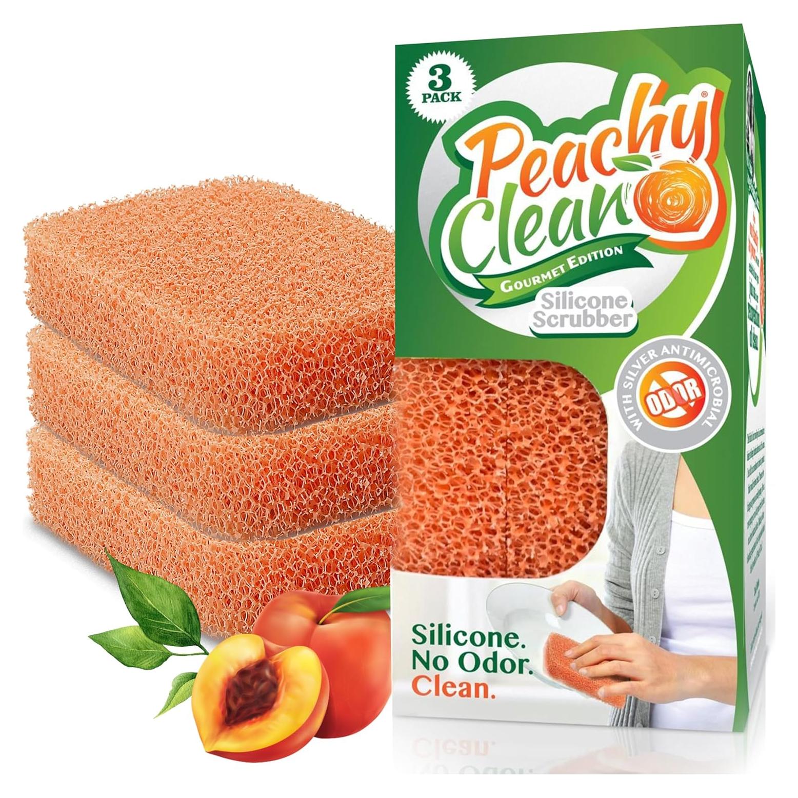 Esponjas de Cocina de Silicona Peachy Clean Aroma Durazno