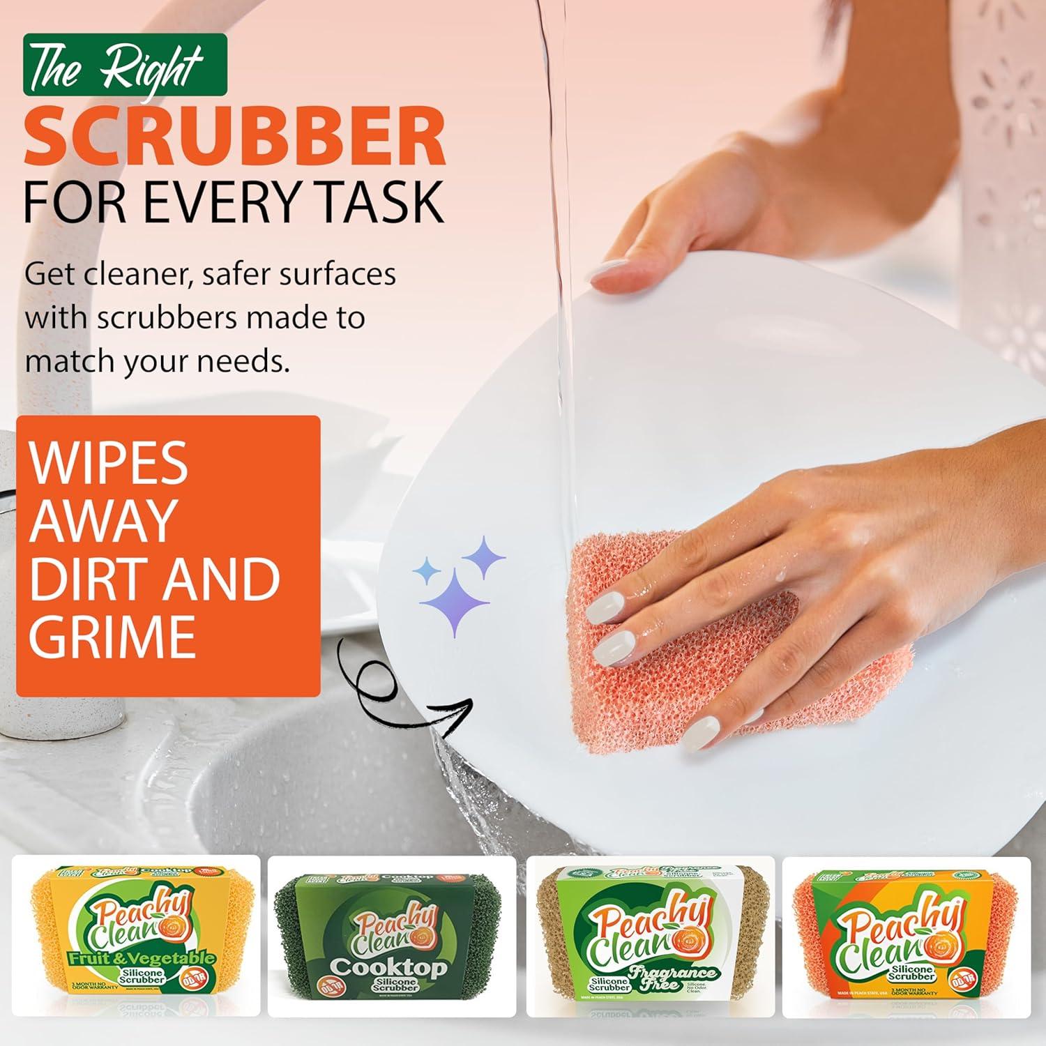 Esponjas de Cocina de Silicona Peachy Clean Aroma Durazno