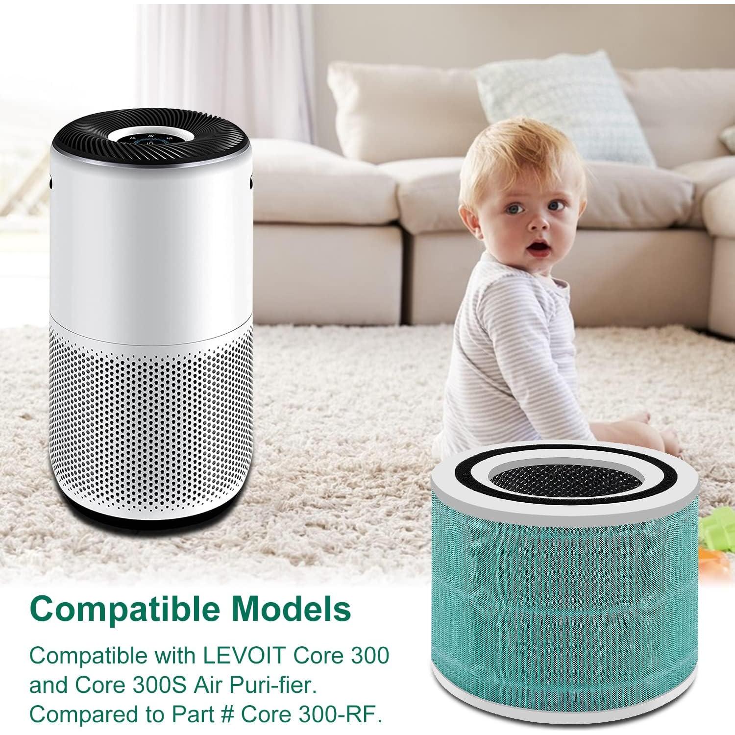 Paquete de 2 Filtros de Reemplazo LEVOIT Core 300 Verde