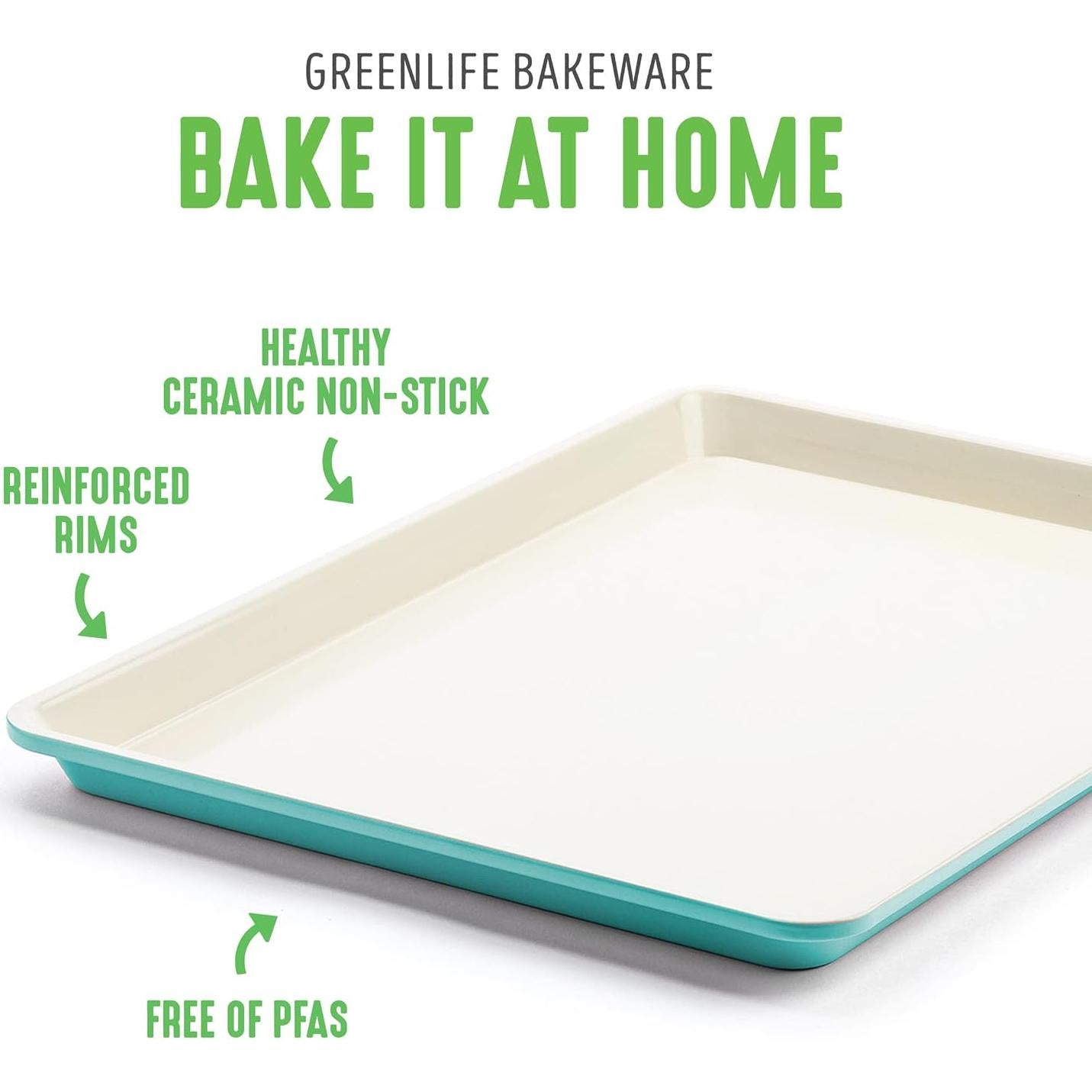 Juego de Utensilios de Horno GreenLife 4 Piezas Cerámica Antiadherente