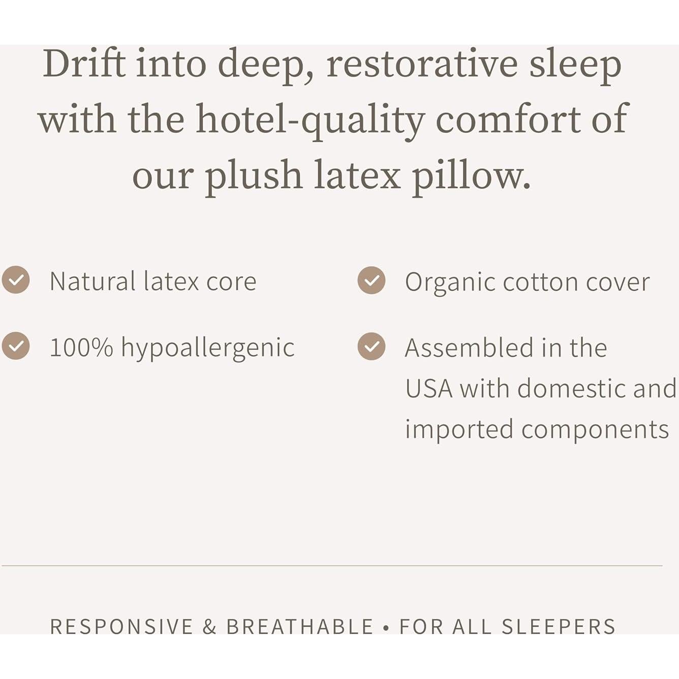 Almohada de Láttex Saatva Estándar 10 cm Hipoalergénica